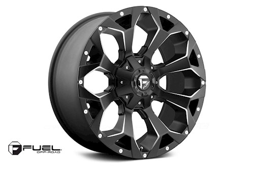 Rough Country Fuel Assault One-Piece Gloss-Black Wheel 17x9 5x4.5/5x5.0 -12mm LARGE
