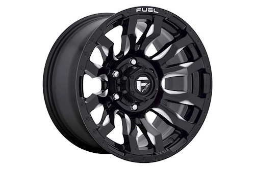 Rough Country Fuel Blitz Wheel | Gloss Black Milled | 20x9 | 6x5.5 | 1mm LARGE