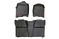 Rough Country GM HD Floor Mats 07-13 Silv/Sierra|07-14 HD|Crew Cab|Bucket Seats MAIN