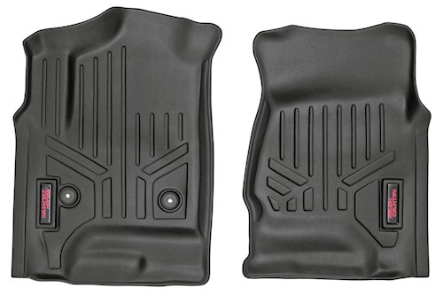 Rough Country Heavy Duty Floor Mats [Front|2pc]-14-19 Chevy Silverado/GMC Sierra LARGE