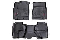 Rough Country HD Floor Mats [F/R]-14-19 Chevy Silverado/GMC Sierra Double Cab MAIN