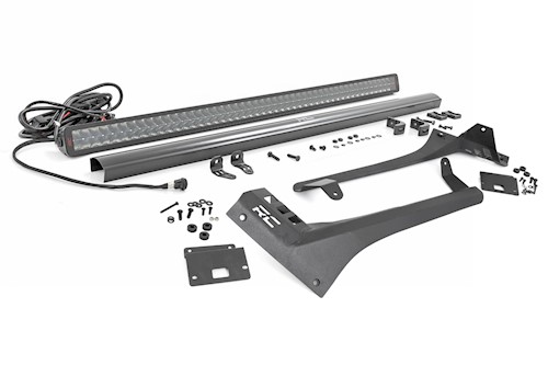 Rough Country Windshield Mount w/50" Dual Row LED Spectrum Series for Jeep JL/JT LARGE