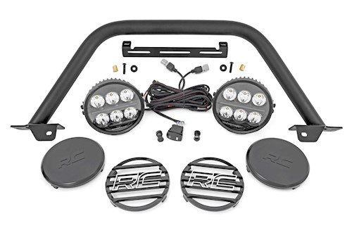 Rough Country Safari Bar 6.5 In Round LED OE Modular Steel for Ford Bronco 21-23 LARGE