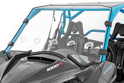 Rough Country Full Scratch Resistant Vented Windshield for 13-18 Can-Am Maverick LARGE