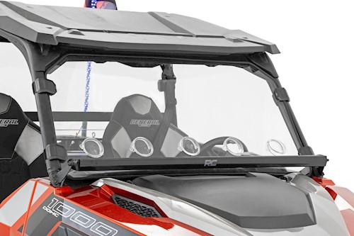 Rough Country Scratch Resistant Vented Full Windshield 16-21 For Polaris General LARGE