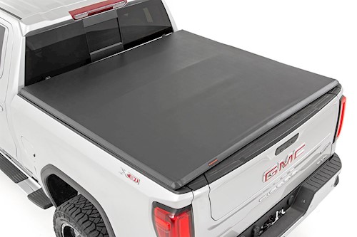Rough Country Bed Cover | Tri Fold | Soft | 6'7" Bed | Chevy/GMC 1500 (19-23) LARGE