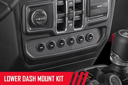 Rough Country MLC-6 Light Controller Lwr Dash Mount for Wrangler JL Gladiator JT LARGE