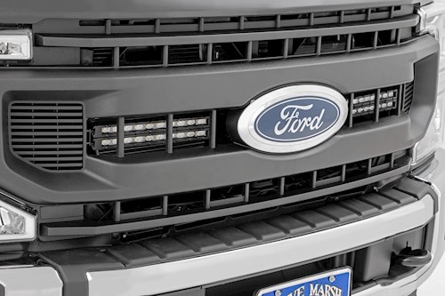 Rough Country LED Light Grille Mount 10" Black for Ford Super Duty (20-21) 70898 LARGE