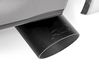 Rough Country Flat Black Exhaust Tip w/ RC Logo For vehicles w/ 2.5in-3in Inlets MAIN