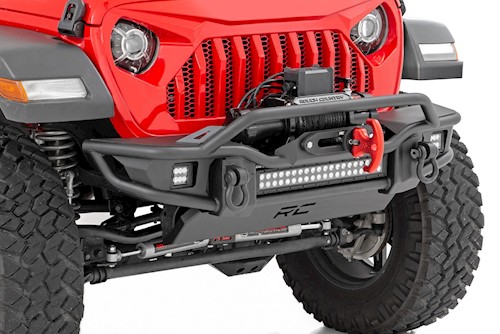 Rough Country Winch Bumper Skid Plate for Jeep Gladiator/Wrangler JK JL JT LARGE