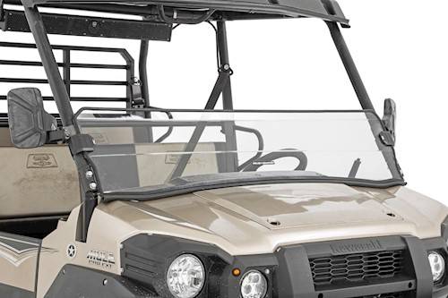 Rough Country Half Windshield For Kawasaki Mule Pro DX/Mule Pro DXT 16-22 LARGE