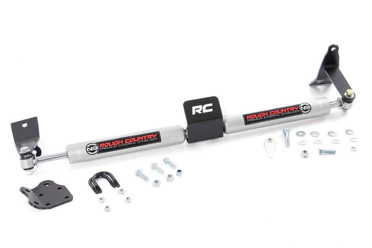 Fat Bob's Garage, Rough Country Part #87495.2, Dodge Ram 2500 Dual Steering Stabilizer 4WD 2002-2012 MAIN