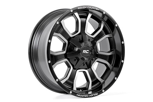 Rough Country Rough Country 93 Series Wheel One-Piece Matte Black 20x10 8x180 -18mm -93201006 LARGE