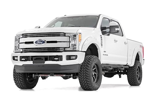 Rough Country 4.5" Lift Kit V2 Shocks w/Font Shaft for Ford 17-19 F-250/350 Dsel LARGE