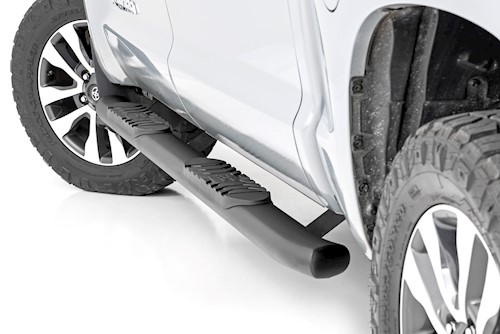 Rough Country Oval Nerf Step Crew Cab Black For Toyota Tundra 2WD/4WD (07-21) LARGE