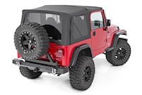 Rough Country for Wrangler YJ Replacement Soft Top|Black 87-95-Half Steel Doors MAIN