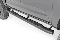 Rough Country Oval Nerf Step Double Cab Black For Toyota Tacoma 2WD/4WD 05-22 MAIN