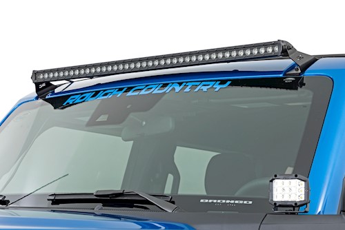 Rough Country 40" Single Row LED Light Windshield for Ford Bronco 2021 71041 LARGE