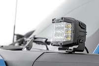 Rough Country LED Light Ditch Mount 2" Black Pair White DRL for Ford Bronco 2021 MAIN