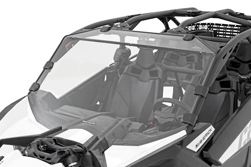 Rough Country Can-Am Scratch Resistant Full Windshield 17-21 Maverick X3 LARGE