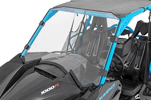 Rough Country Full Scratch Resistant Front Windshield for Can-Am 13-18 Maverick LARGE