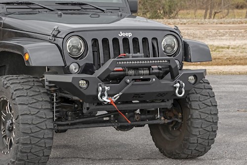 Rough Country for Jeep Full Width Front LED Winch HD Bumper JK, JL, Gladiator JT LARGE