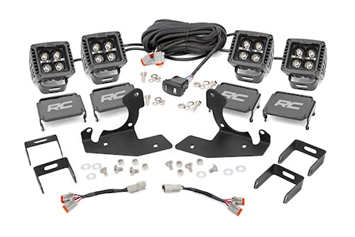 Rough Country Chevrolet LED Fog Light Kit|BLK Ser 07-13 Silverado 1500 70762DRL LARGE