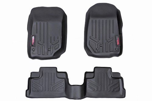 Rough Country Heavy Duty Floor Mats [F/R] fits 14-18 Jeep Wrangler JK Unlimited LARGE