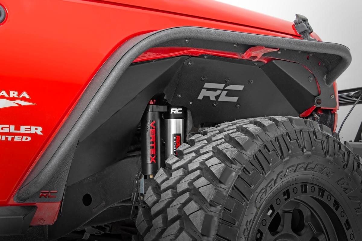 Rough Country For Jeep Front Inner Fenders | Vertex Shocks 07-18 Wrangler JK MAIN
