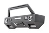 Rough Country F Stubby LED W" Bumper w/Hoop|BLK fits JK, JL, Gladiator JT -11826 THUMBNAIL