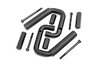 Rough Country For Jeep Front Solid Steel Grab Handles 07-18 Wrangler JK | Black MAIN