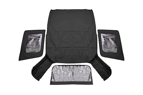 Rough Country For Jeep Replacement Soft Top | Black 07-09 JK Wrangler 2 Door LARGE