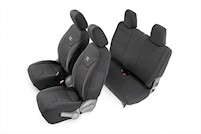 Rough Country Neoprene Seat Cover Set For Jeep Wrangler JK 2 Door | Black 07-10 MAIN