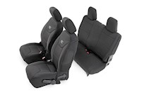 Rough Country Neoprene Seat Cover Set | Black [11-12 for Wrangler JK | 2 Door] MAIN