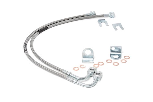 Rough Country Extended Rear Brake Lines For Jeep Wrangler JK 2007-2017 89708 LARGE