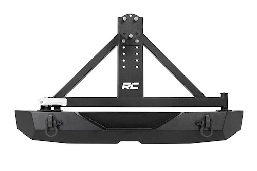 Rough Country Rock Crawler Rear HD Bumper w/Tire Carrier fits 07-18 Wrangler JK LARGE