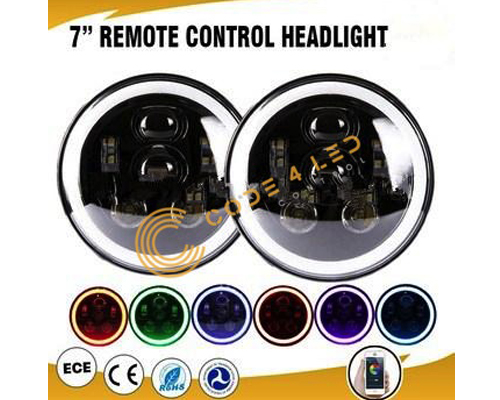 7″ Round Jeep Headlight with RGB Bluetooth Technology Specification MAIN