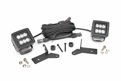 Rough Country for Jeep 2" LED Kit 18-23Wrangler JL 20-23 Gladiator JT Blk-Series LARGE