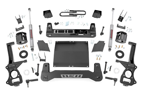 Rough Country 6 Inch Lift Kit Mono Leaf Rear Diesel GMC Sierra 1500 19-23 26631D LARGE