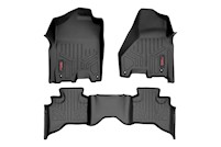 Rough Country HD Floor Mats [F/R]-12-18 Dodge for RAM 1500|Quad Cab|Full Console MAIN