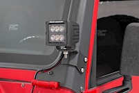 Rough Country Lower A-Pillar Light Mounts for Jeep Wrangler TJ 97-06 (NO Lights) MAIN