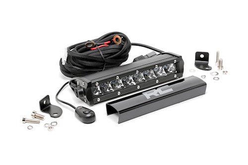 Rough Country Chrome Series LED Light Bar 8 Inch Single Row -70718 LARGE
