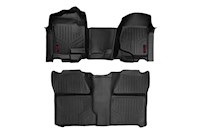 Rough Country GM HD Floor Mats 07-13 Silv/Sierra|07-14 HD|Crew Cab|Bench Seat MAIN