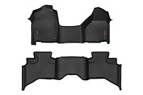 Rough Country HD Floor Mats [F/R]-12-18 Dodge for RAM 1500|Quad Cab|Half Console MAIN