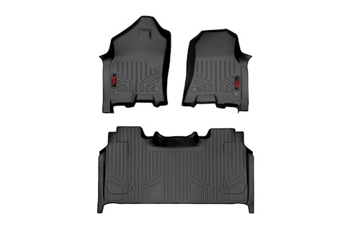 Rough Country Floor Mats | FR & RR | RR Storage| Crew | Ram 1500 2WD/4WD (19-23) LARGE