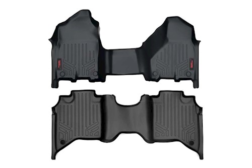 Rough Country Floor Mats | FR & RR | Over Hump | Crew | Ram 2500 2WD/4WD (19-23) LARGE