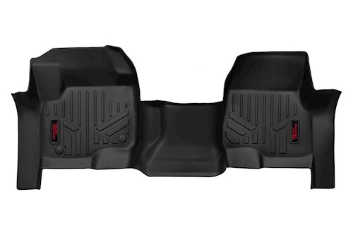 Rough Country Heavy Duty Floor Mats [Frt]-17-20 for Ford Super Duty Bench Seats LARGE