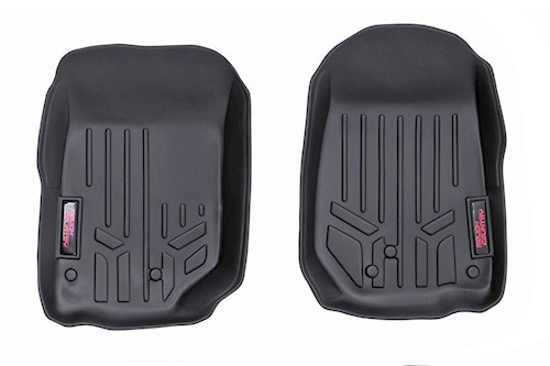Rough Country Floor Mats Front For Jeep Wrangler JK 4WD 2014-2018 M-6142 LARGE