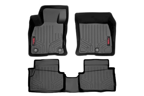 Rough Country Floor Mats Front and Rear for Ford Maverick Hybrid 2022-2023 LARGE
