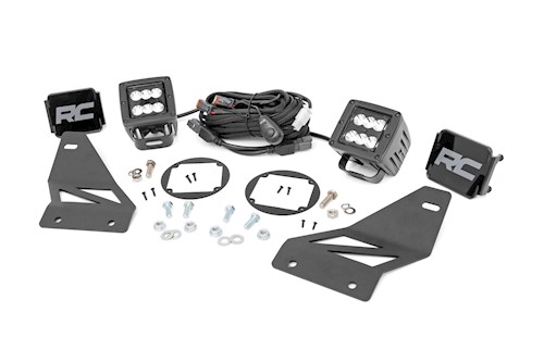 Rough Country For Nissan LED Fog Light Kit | Black Series 05-19 Frontier 71023 LARGE